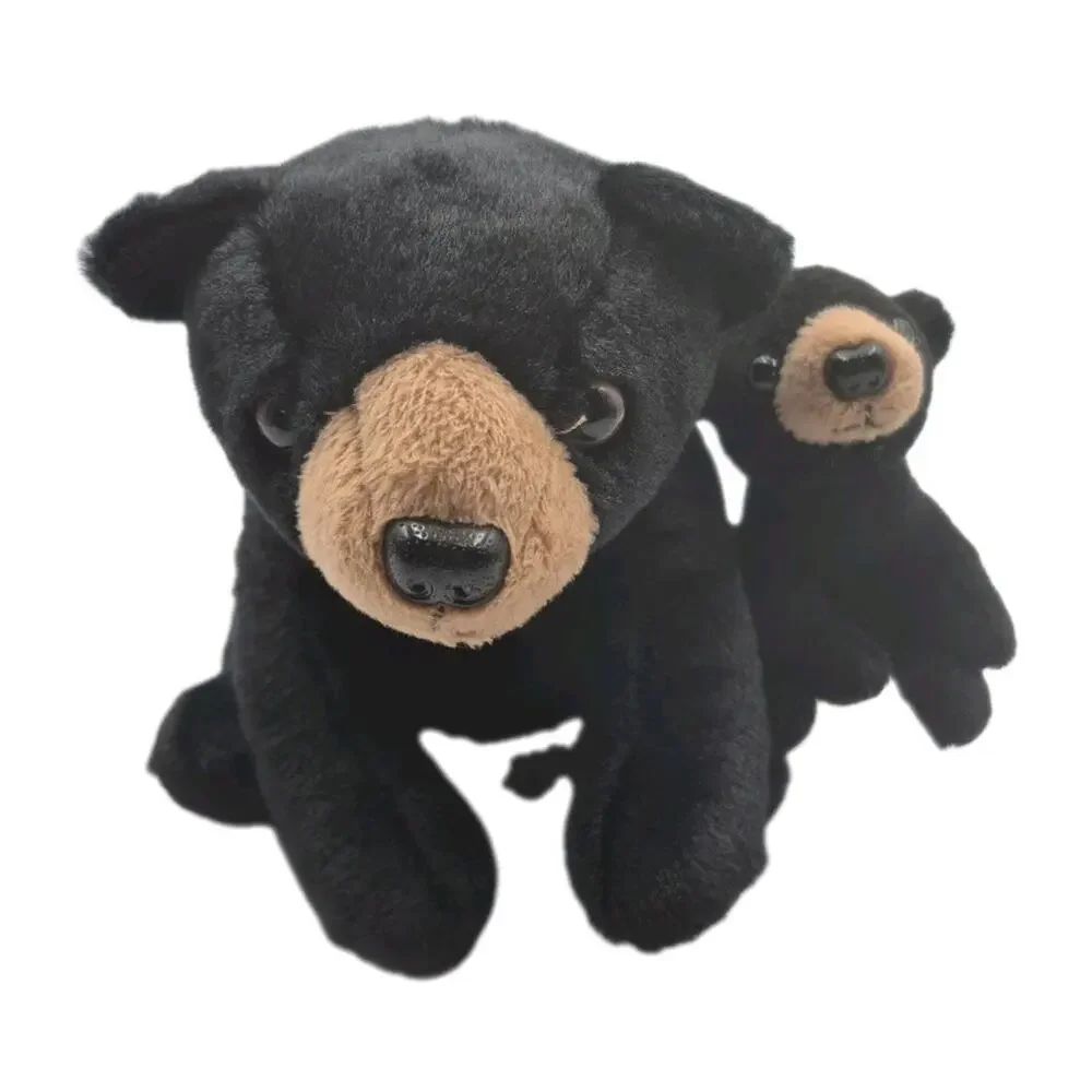 Adventure Planet Black Bear Mama and Cub Plush 6